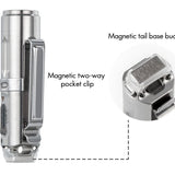 RovyVon A4 Gen 4 USB-C Rechargeable LED Keychain Flashlight - Luminus SST-20 or NICHIA 219C - 650 Lumens or 420 Lumens - Uses Built-in Li-ion Battery Pack - Natural Titanium