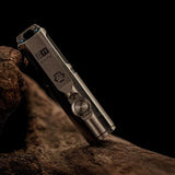 RovyVon A4 Pro Gen 4 USB-C Rechargeable LED Keychain Flashlight - Luminus SST-20 or High CRI LED - 650 or 420 Lumens - Uses Built-in Li-ion Battery Pack - Titanium