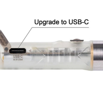 RovyVon A5 Gen 4 USB-C Rechargeable LED Flashlight - Luminus SST-20 or High CRI - 650 Lumens or 420 Lumens - White and UV or White and Red Side Lights - Uses 330mAh Li-ion Battery Pack