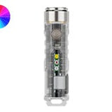 RovyVon Aurora A8 GITD USB-C Rechargeable LED Keychain Flashlight - 650 Lumens or 420 Lumens - Nichia 219C or Luminus SST-20 - White, Red and UV or Amber, Red and Blue - 3rd Gen - Uses Built-in 330mAh Li-Poly Battery Pack