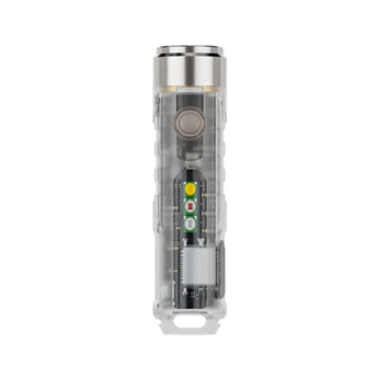RovyVon Aurora A8 GITD USB-C Rechargeable LED Keychain Flashlight - 650 Lumens or 420 Lumens - Nichia 219C or Luminus SST-20 - White, Red and UV or Amber, Red and Blue - 3rd Gen - Uses Built-in 330mAh Li-Poly Battery Pack