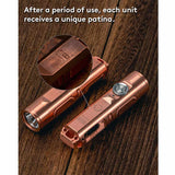 RovyVon A9 Pro USB-C Rechargeable LED Keychain Flashlight - Includes Built-In 330mAh Li-Poly Battery Pack - Copper - Cool White or High CRI