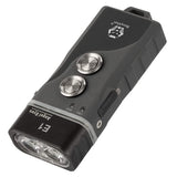 RovyVon Angel Eyes E1 Hybrid Keychain USB-C Rechargeable LED Flashlight - 6500K Cool White or 4000K Warm White - Uses Built-in Li-Poly Battery Pack or 1 x AAA - Grey or Army Green Colors