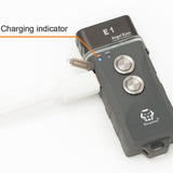 RovyVon Angel Eyes E1 Hybrid Keychain USB-C Rechargeable LED Flashlight - 6500K Cool White or 4000K Warm White - Uses Built-in Li-Poly Battery Pack or 1 x AAA - Grey or Army Green Colors