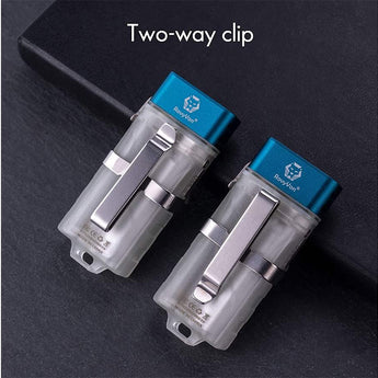 RovyVon Angel Eyes E7 GITD USB-C Rechargeable LED Keychain Flashlight - Luminus SST-20 - Cool or Warm White - White and UV or Red Light Output - Uses Built-in 330mAh Li-Poly Battery Pack  or 1 x AAA