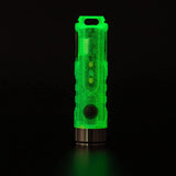 RovyVon Aurora A5 GITD USB-C Rechargeable LED Keychain Flashlight - Luminus SST-20 or Nichia 219C LEDs - White and UV or Red Output - 3rd Gen - Uses Built-in 330mAh Li-Poly Battery Pack
