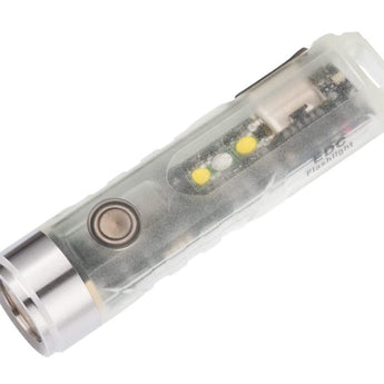 RovyVon Aurora A5 GITD USB-C Rechargeable LED Keychain Flashlight - Luminus SST-20 or Nichia 219C LEDs - White and UV or Red Output - 3rd Gen - Uses Built-in 330mAh Li-Poly Battery Pack