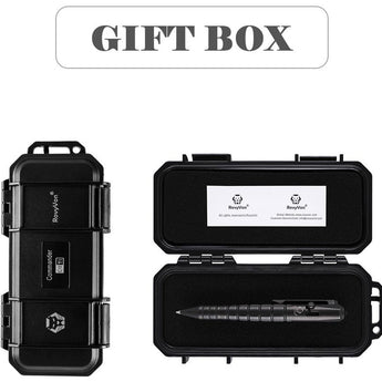 RovyVon Commander C10 Tactical Titanium Pen - Available in Natural Ti, Sandblasted, and PVD Black