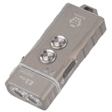 RovyVon E3 Plus USB-C Rechargeable LED Flashlight - Cool White or High CRI - Uses 330mAh Li-ion Battery Pack - Marble Gray, Gunmetal, or Desert Tan