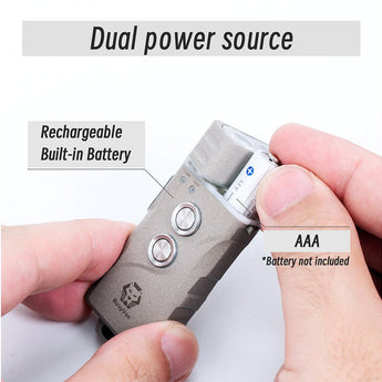 RovyVon E3 Plus USB-C Rechargeable LED Flashlight - Cool White or High CRI - Uses 330mAh Li-ion Battery Pack - Marble Gray, Gunmetal, or Desert Tan