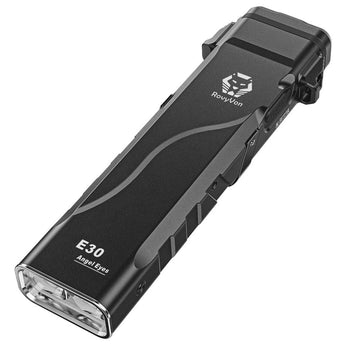 RovyVon Angel Eyes E30 USB-C Rechargeable LED Flashlight - Luminus SST-40 - 2600 Lumens - Uses Built-in 900mAh Li-ion Battery Pack - Black or Marble Gray