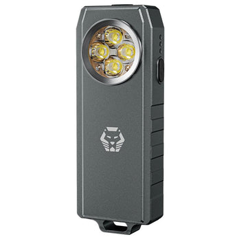 RovyVon E300S Gen 2 USB-C Rechargeable LED Flashlight - Cool White or High CRI - 2400 Lumens or 2000 Lumens - Uses 2000mAh Li-ion Battery Pack - Black or Titanium Gray