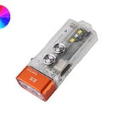 RovyVon Aurora E5 GITD USB-C Rechargeable LED Keychain Flashlight - 700 Lumens or 500 Lumens - Luminus SST-20 - Warm White or Cool White - White and UV or White and Red- Uses Built-in 330mAh Li-Poly Battery Pack  or 1 x AAA