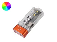 RovyVon Aurora E5 GITD USB-C Rechargeable LED Keychain Flashlight - 700 Lumens or 500 Lumens - Luminus SST-20 - Warm White or Cool White - White and UV or White and Red- Uses Built-in 330mAh Li-Poly Battery Pack  or 1 x AAA