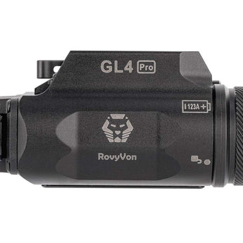 RovyVon GL4 Pro 4 in 1 Rail Mounted LED Flashlight - 400 Lumens - Green Laser - IR Laser - IR Illuminator - Includes 1 x CR123A