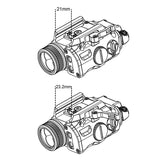 RovyVon GL4 Pro 4 in 1 Rail Mounted LED Flashlight - 400 Lumens - Green Laser - IR Laser - IR Illuminator - Includes 1 x CR123A