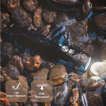 RovyVon GL7 Gen 2 USB-C Rechargeable LED Flashlight - Cool White - 2000 Lumens - Includes 1 x 21700