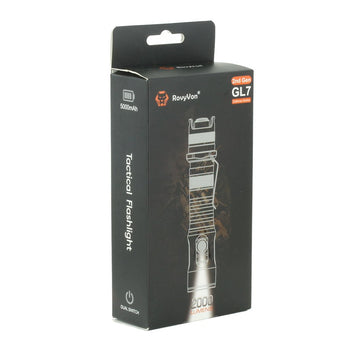 RovyVon GL7 Gen 2 USB-C Rechargeable LED Flashlight - Cool White - 2000 Lumens - Includes 1 x 21700
