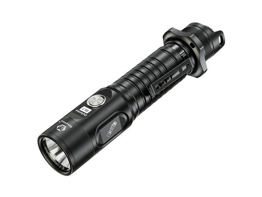rovyvon gl7 tactical flashlight angled down and to the left