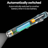 RovyVon Hybrid H3 EDC USB-C Rechargeable LED Penlight - 500 or 400 Lumens - CREE XP-G3 or Nichia 219C - Uses Built-In 330 mAh Li-Po  Battery Pack or AAA or 10440 - Black or Green