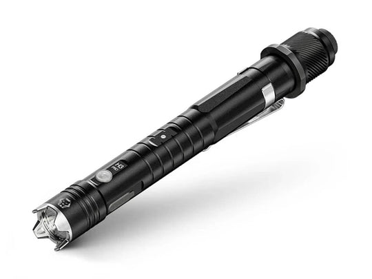 RovyVon Hybrid H3 Pro Urban EDC Tactical USB-C Rechargeable LED Flashlight - 600 Lumens - CREE XP-L HI - Uses Built-In 330 mAh Li-Po  Battery Pack or AA or 14500 - Black or Desert Tan