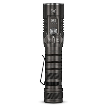 RovyVon S21 EDC LED Flashlight - 3000 Lumens - Includes 1 x USB-C Rechargeable 21700 - Black or Gunmetal