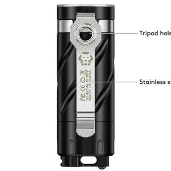 RovyVon S3 USB-C Rechargeable EDC Flashlight - 1800 or 1200 Lumens - CREE XP-G3 or Nichia 219C - Includes 1 x 16340 - Black or Red