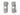 Silver RovyVon S3 USB-C Rechargeable EDC Flashlight - Showing Upside Down and Right Side Up View