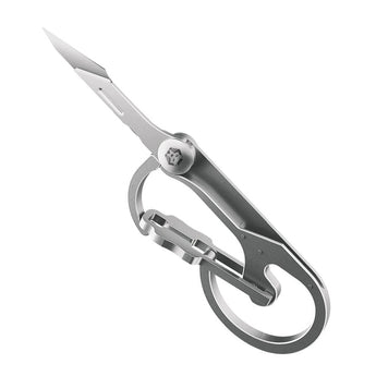 RovyVon U4ti Titanium Utility Carabiner Knife - Sandblasted