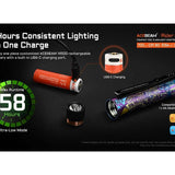 Acebeam Rider RX Ti 2.0 EDC LED Flashlight - 700 Lumens - NICHIA 519A V1 - Includes 1 x USB-C Rechargeable 14500 - Titanium - Silver or Special Edition Design