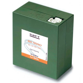 Saft BA 5590 B/U 12V/24V 15Ah Primary Lithium Sulfur Dioxide (LiSO2) Dual Voltage Military Radio Battery System