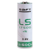 Saft LS-17500 A Size 3600mAh 3.6V Lithium Thionyl Chloride (LiSOCI2) Button Top Primary Battery - Bulk