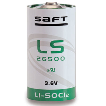 Saft LS-26500 C Size 7700mAh 3.6V Lithium Thionyl Chloride (LiSOCI2) Button Top Primary Battery - Bulk