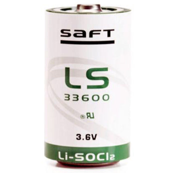 Saft LS-33600 D Size 17000mAh 3.6V Lithium Thionyl Chloride (LiSOCI2) Button Top Primary Battery - Bulk