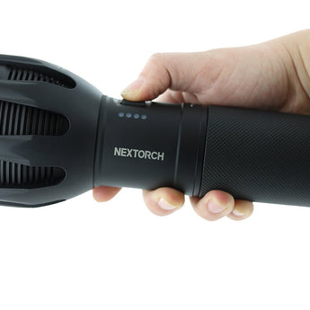Nextorch Saint Torch 30 USB-C Rechargeable LED Searchlight - 8000 Lumens - 3 x CREE XHP50.2-K4 - Uses Built-In Li-ion Battery Pack