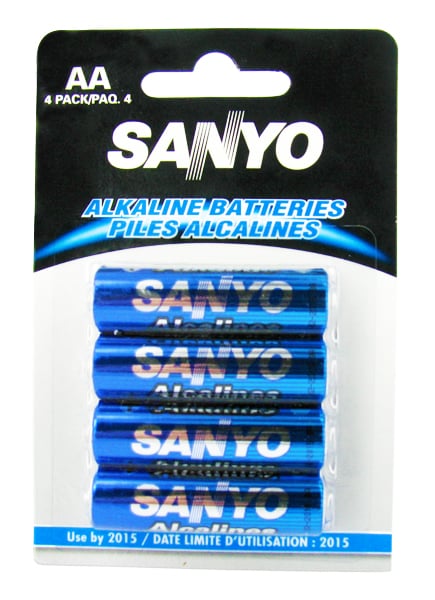 Sanyo SEC-AC4AA AA Alkaline- 4-Pack