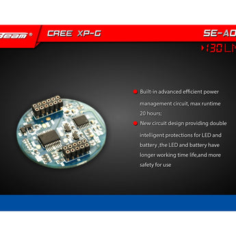 JETBeam SE-A01 Everyday Carry Flashlight - CREE XP-G LED - 130 Lumens - Uses 1 x AAA