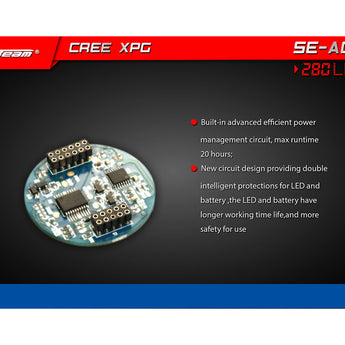 JETBeam SE-A02 Everyday Carry Flashlight - CREE XP-G LED - 280 Lumens - Uses 2 x AAAs