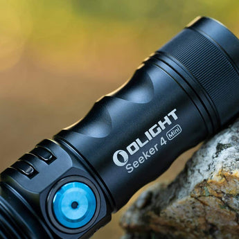 Olight Seeker 4 Mini Rechargeable LED Flashlight - Black, OD Green, Blue, Red, or Limited Edition Titanium