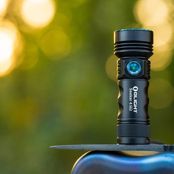 Olight Seeker 4 Mini Rechargeable LED Flashlight - Black, OD Green, Blue, Red, or Limited Edition Titanium