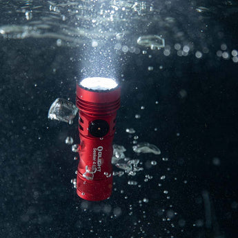 Olight Seeker 4 Mini Rechargeable LED Flashlight - Black, OD Green, Blue, Red, or Limited Edition Titanium