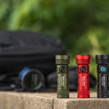 Olight Seeker 4 Mini Rechargeable LED Flashlight - Black, OD Green, Blue, Red, or Limited Edition Titanium