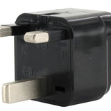UK Plug Adapter Grounded Type G SS414 - Black - Angle Shot