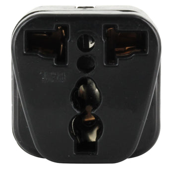 UK Plug Adapter Grounded Type G SS414 - Black - Front Shot