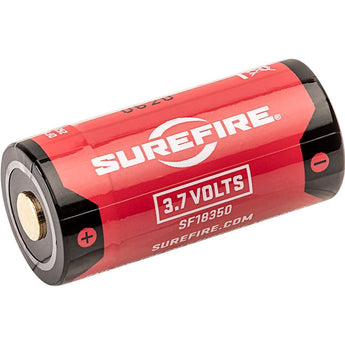 SureFire SF18350 1100mAh 3.7V Protected Lithium Ion (Li-ion) Button Top Battery with Built-in Micro-USB Charging Port