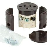 Sillites SCR Tamper-Resistant Self-Contained Receptacle Outlet - 15 Amp 120 Volt - Brown (SCRBR)