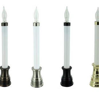 Sillites Electric Window Candle - 7.5in or 9in - Antique Bronze, Brushed Nickel, Matte Black or Polished Brass
