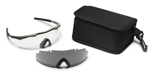 Smith Optics - Aegis Eyeshields - Foliage Green Frames with Clear Lenses Installed Gray Spare Lenses - Field Kit