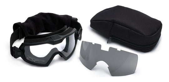 Smith Optics - Outside The Wire Goggles w/ Turbo Fan - Black Frames with Clear Lenses Installed - Gray Spare Lenses - Field Kit