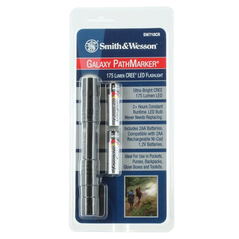 Smith and Wesson Galaxy Pathmarker LED Flashlight - CREE LED - 175 Lumens - Includes 2 x AA (110248)